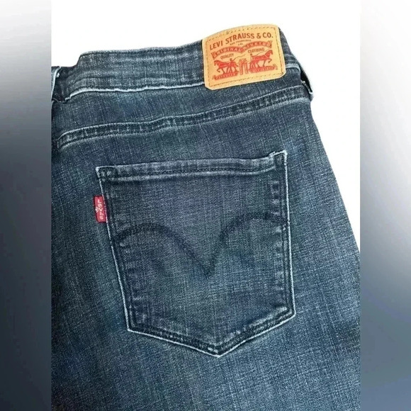 Levi’s Mid Rise Skinny Jeans Embroidered Floral Dark Wash Women’s Waist 33 - Picture 7 of 15